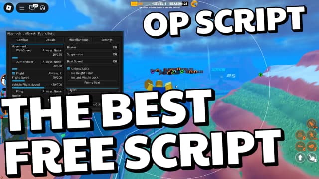 Thumbnail for Jailbreak  Script | Aimbot, Fly, Infinite Nitro, Unlock All
