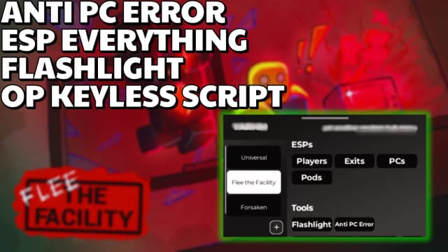 Thumbnail for Flee the Facility Script | ANTI PC ERROR | ESP | FLASHLIGHT