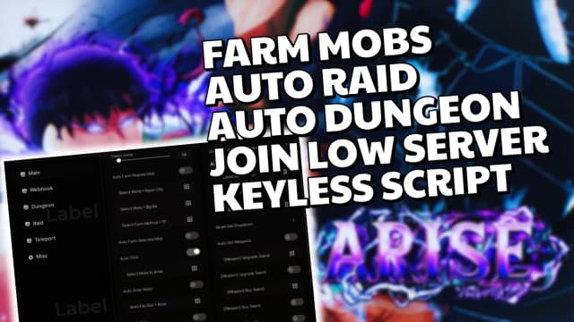 Thumbnail for Arise Crossover Script | FARM MOBS, RAID, DUNGEONS