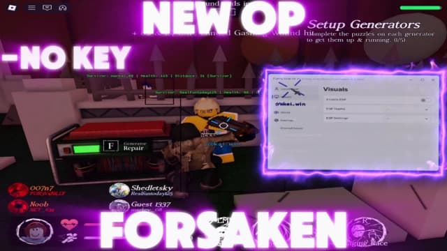 Thumbnail for 🎮 (NEW) OP Forsaken Script – Auto Farm Generators, ESP,