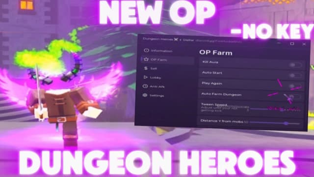 Thumbnail for Dungeon Heroes | Roblox | Op Script | Keyless | YokaiScripts