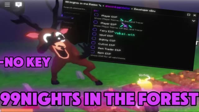 Thumbnail for 99 Nights in the Forest Script 🔦 | Killaura, Speed, Fly,